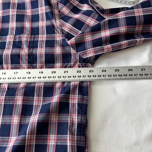 LINCS DC&Co Men's Lightweight Long Sleeve Button Up Shirt Navy/Pink Size X-Large - Picture 7 of 14